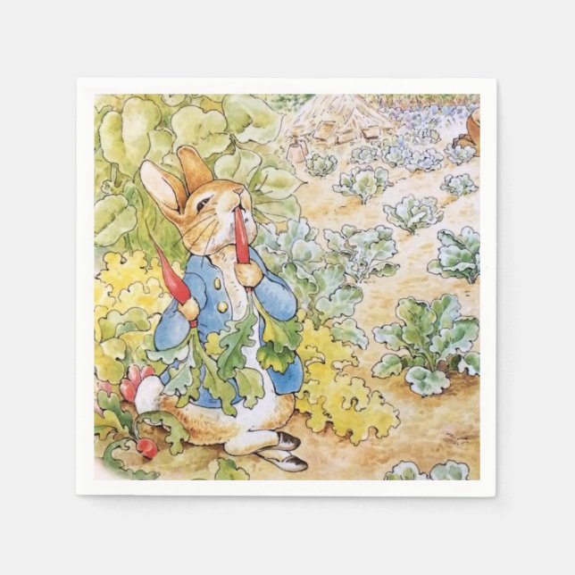 Peter the Rabbit Eating a Carrot    Napkin (Front)