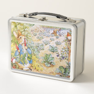 Peter the Rabbit Eating Carrots  Metal Lunch Box