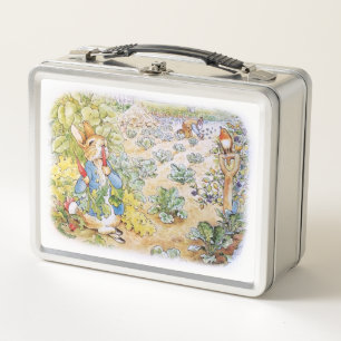 Peter the Rabbit Eating Carrots  Metal Lunch Box