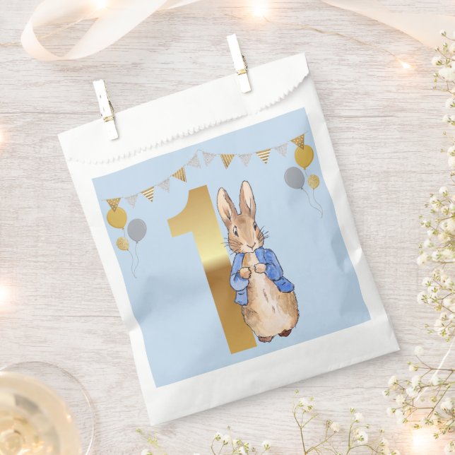 Peter the Rabbit First Birthday Favour Bags (Clipped)