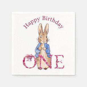 Peter the Rabbit First Birthday Napkin