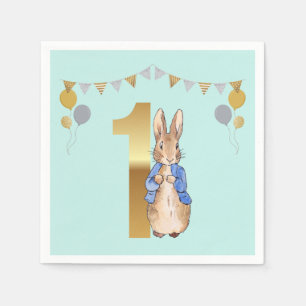 Peter the Rabbit First Birthday Napkin