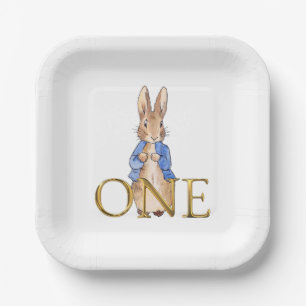 Peter the rabbit First Birthday ONE Paper Plate