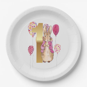 Peter the Rabbit First Birthday Paper Plate