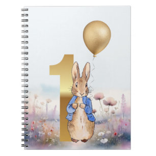 Peter the Rabbit First birthday wildflowers Notebook