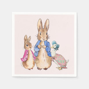Peter the rabbit Flopsy and Jemima Puddle duck Napkin