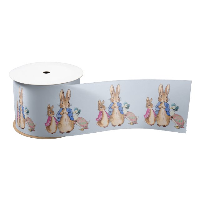 Peter the rabbit Flopsy and Jemima Puddle duck Satin Ribbon (Spool)