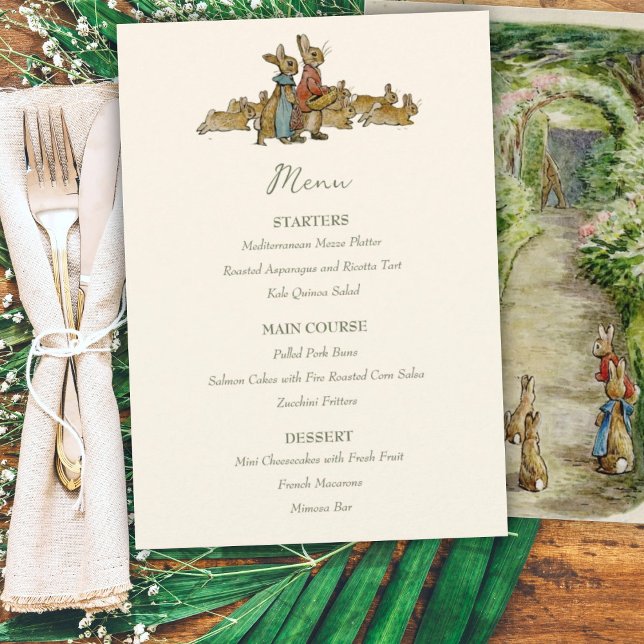 Peter the Rabbit Garden Baby Shower Menu (Creator Uploaded)