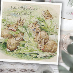 Peter the Rabbit Garden Baby Shower Napkin