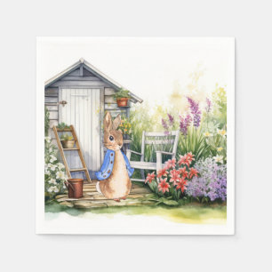 Peter the Rabbit Garden Shed Napkin