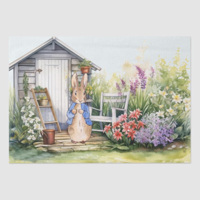 Peter the Rabbit Garden Shed Tissue Paper (Front)