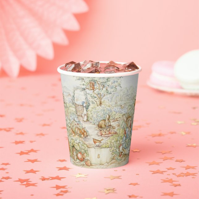 Peter the Rabbit Garden Storybook Birthday Paper Cups (Insitu)