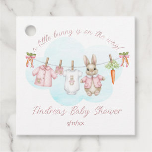 Peter the Rabbit Girl Clothesline Baby Shower Favour Tags