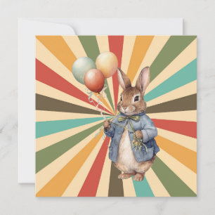 Peter the Rabbit Happy Birthday Card