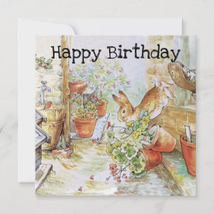 Peter the rabbit Happy Birthday Card
