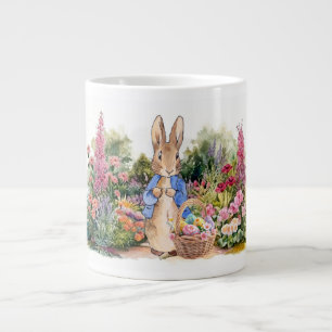 Peter the rabbit Happy Easter Egg Basket Large Coffee Mug