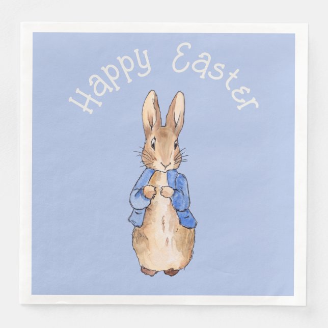 Peter the rabbit Happy Easter greeting Napkin (Front)