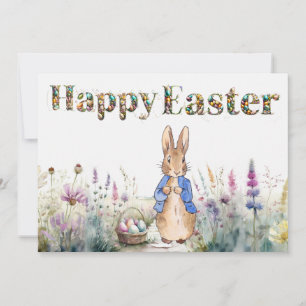 Peter the Rabbit Happy Easter Holiday Card