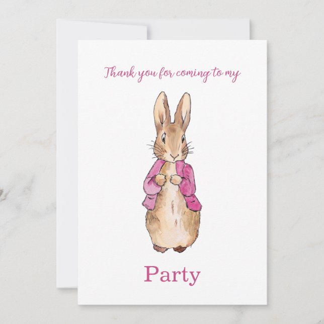 Peter the rabbit invitation (Front)