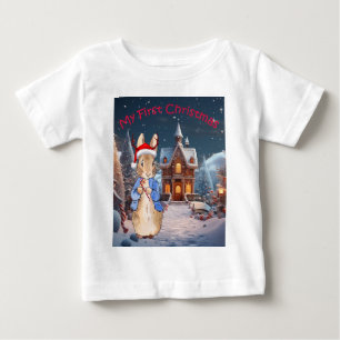 Peter the Rabbit My First Christmas  Baby T-Shirt