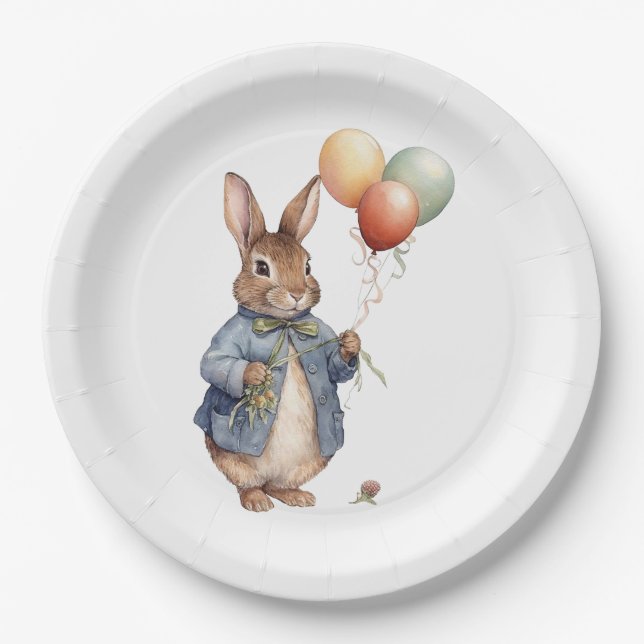 Peter the rabbit  paper plate (Front)