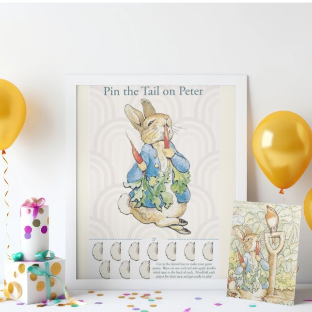 Peter the Rabbit Pin the Tail on the Bunny Game Poster (Creator Uploaded)