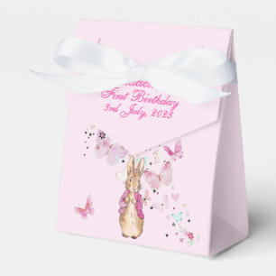 Peter the Rabbit Pink Jacket First Birthday Favour Box