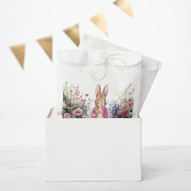 Peter the Rabbit Pink Jacket in his Garden Favour Bags (Party)