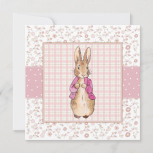 Peter the rabbit pink jacket invitation