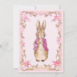 Peter the Rabbit Pink jacket  Invitation