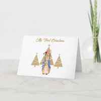 Peter the rabbit Santa Hat First Christmas tree