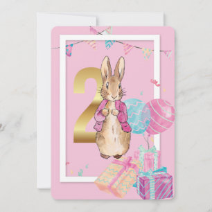 Peter the Rabbit Second Birthday Invitation