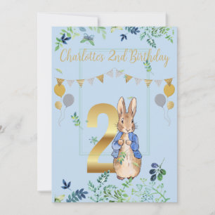 Peter the Rabbit Second Birthday Invitation