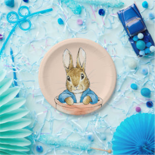 Peter the Rabbit Sitting in a Pot Paper Plate