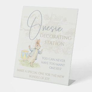 Peter the Rabbit Some Baby Decorating Station Pedestal Sign