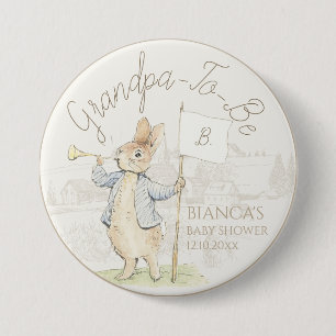 Peter the Rabbit Some Bunny Baby Shower Grandpa to 7.5 Cm Round Badge