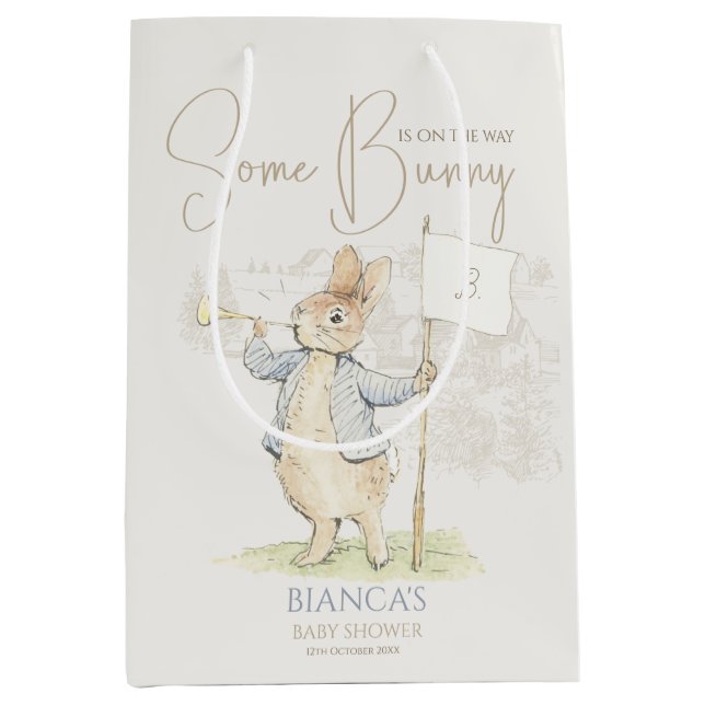 Peter the Rabbit Some Bunny Baby Shower Medium Gift Bag (Front)