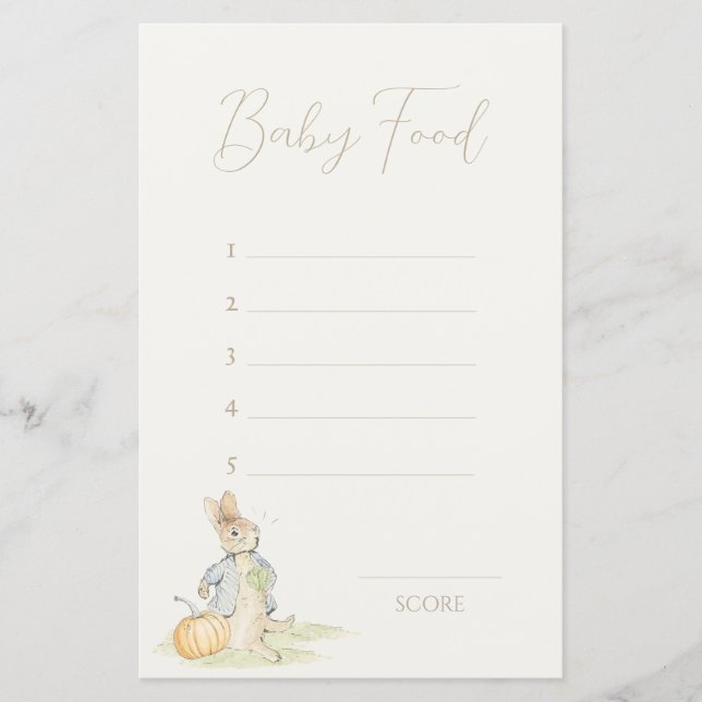 Peter the Rabbit Some Bunny Guess Baby Food Game (Front)