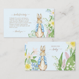 Peter the Rabbit Spring Blooms Easter Baby Shower Enclosure Card