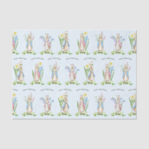 Peter the Rabbit Spring Blooms Easter Baby Shower Tissue Paper