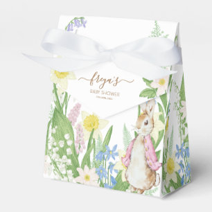 Peter the Rabbit Spring Blooms Pink Baby Shower Favour Box