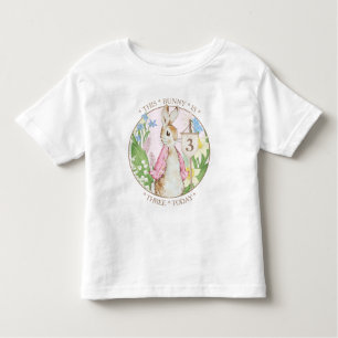 Peter the Rabbit Spring Blooms Pink Baby Shower Toddler T-Shirt