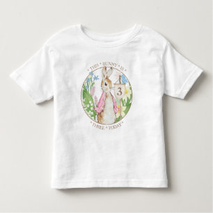 Peter the Rabbit Spring Blooms Pink Baby Shower Toddler T-Shirt