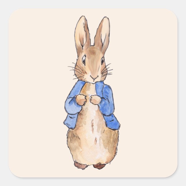 Peter the Rabbit Square Sticker (Front)
