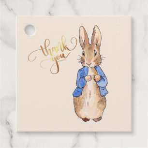 Peter the Rabbit Thank you Beige Favour Tags
