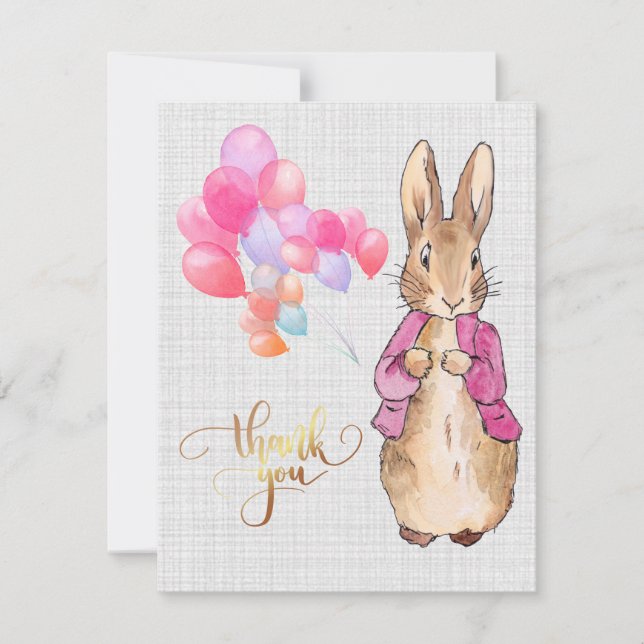 Peter the rabbit Thank you Card (Front)
