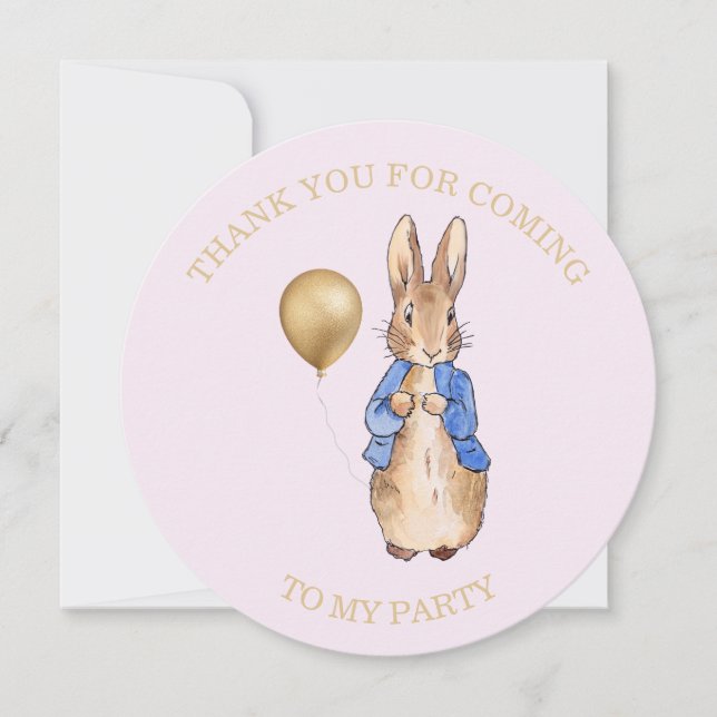 Peter the rabbit Thank you Card (Front)