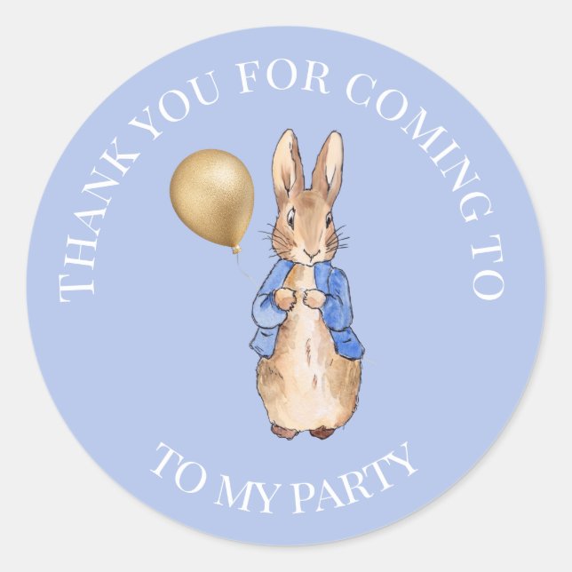 Peter the rabbit Thank you Classic Round Sticker (Front)