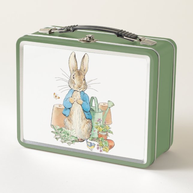 Peter the Rabbit watering can Metal Lunch Box (Front)