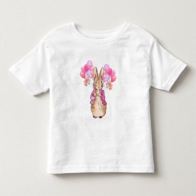 Peter the Rabbit with balloons Toddler T-Shirt (Front)